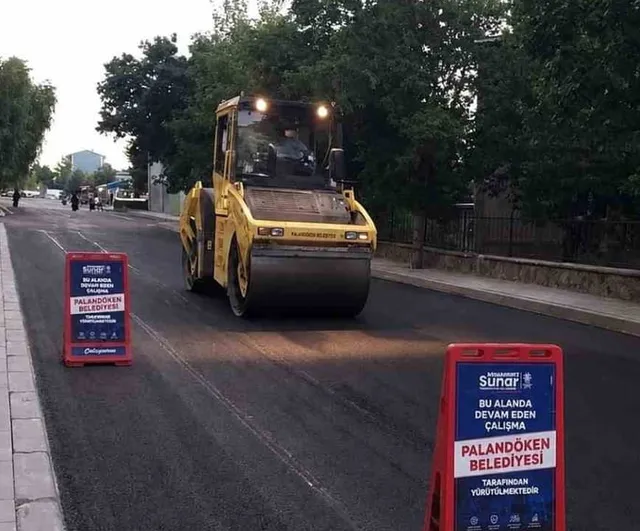 Palandöken’de cadde ve sokaklarda kapsamlı asfalt atağı
