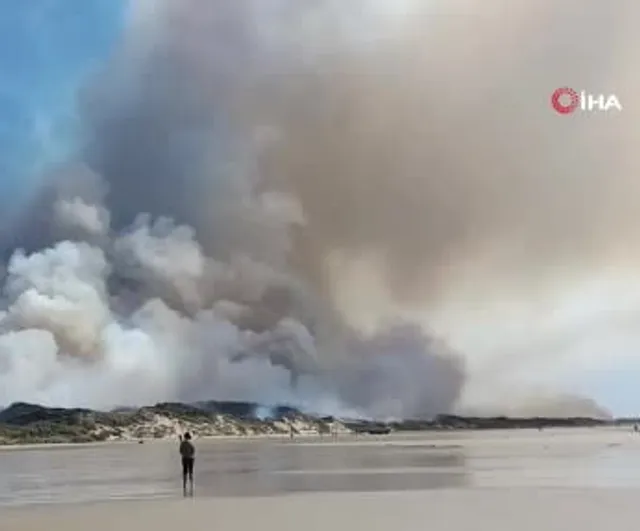 Pas-de-Calais'te iki orman yangını kamp alanından 1.200 kişiyi tahliye ettirdi