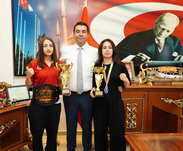 Şampiyon sporculardan başkana ziyaret: Kırşehir ve Kaman gururu paylaşıldı