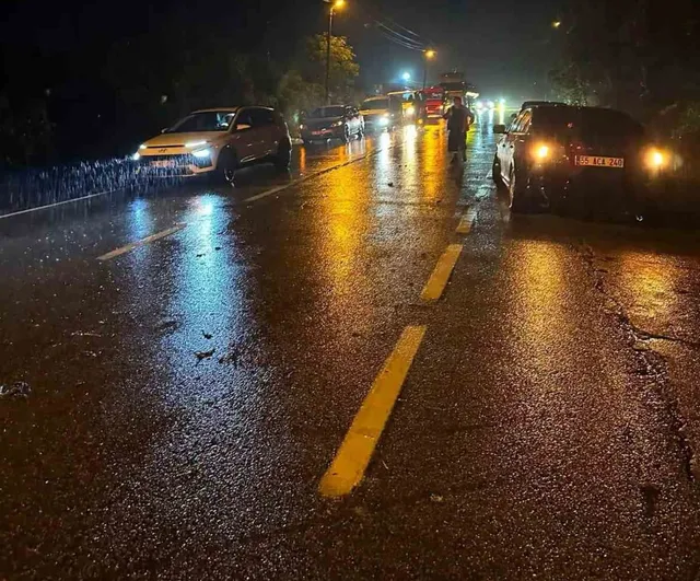 Tirebolu-Torul kara yolu taş ve ağaç dalları nedeniyle ulaşıma kapatıldı