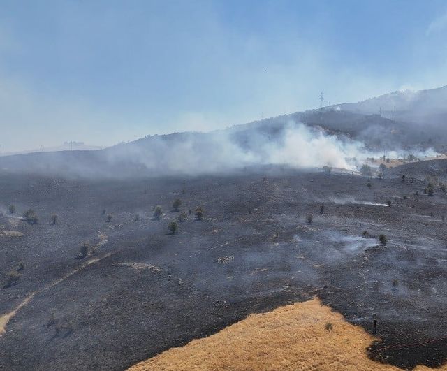 Tunceli'de Karyemez mevkiindeki orman yangını yerleşimlere ulaşmadan söndürüldü