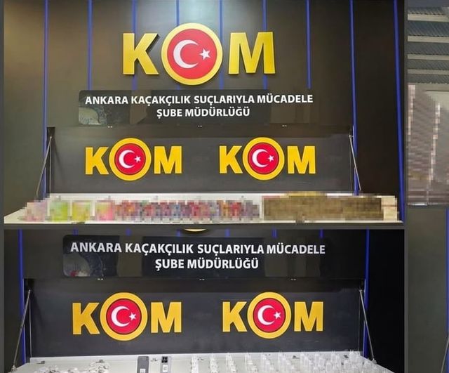 Ankara'da düzenlenen operasyonda 21 milyon liralık kaçak mal ele geçirildi