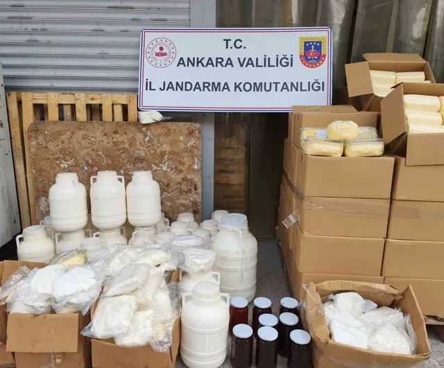 Ankara'da sahte gıda satışı baskını: 838 kilogram süt ürünü imha edildi