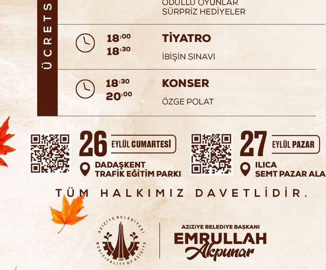 Aziziye'de mahallelerde kültür ve eğlence rüzgârı: 'güz akşamları' başlıyor