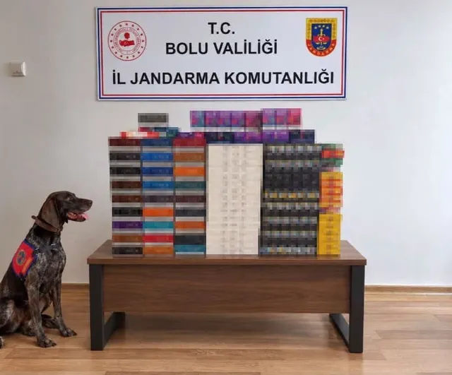 Bolu'da yolcu otobüslerinde 760 bin TL'lik kaçak tütün ve e-sigara ele geçirildi
