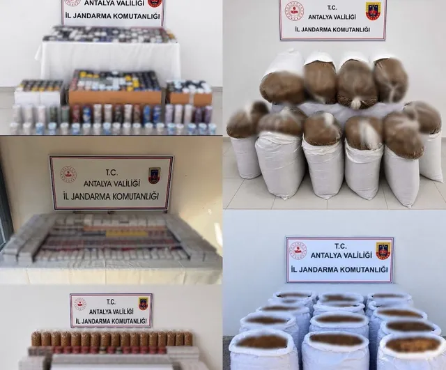 Büyük operasyon: Antalya'da 1 ton 150 kilogram kıyılmış tütün ve çok sayıda kaçak ürün ele geçirildi