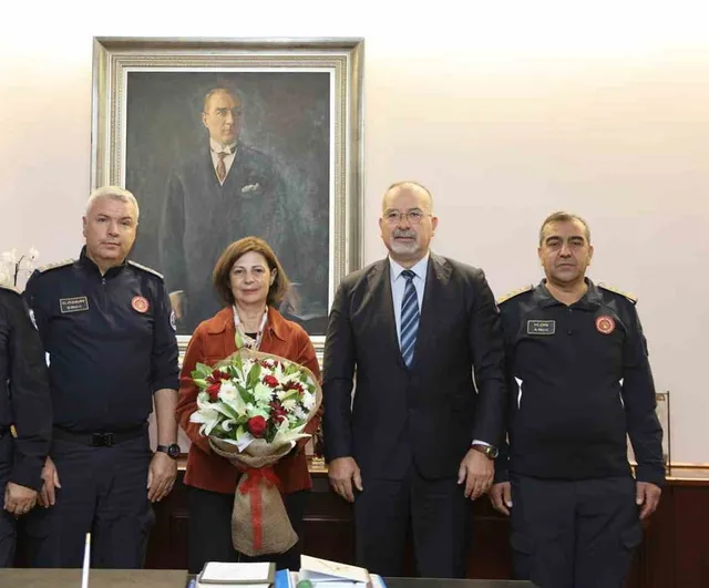 Eskişehir itfaiyesinden başkana teşekkür ziyareti