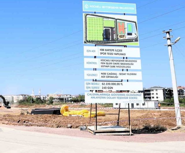Kartepe'ye kapsamlı spor kompleksi: çok branşlı sahalar ve yeşil alan