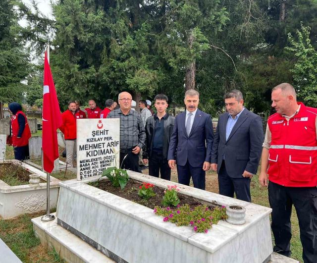 Kızılay şehidi Mehmet Arif Kıdıman vefatının yıl dönümünde dualarla anıldı