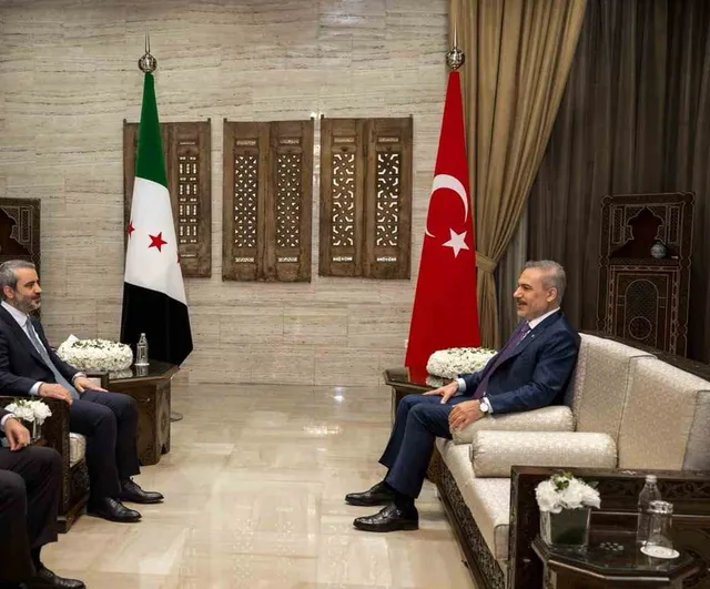 Şam'da üçlü istişare: Hakan Fidan, Esad Hasan Şeybani ve Enes Hattab buluştu