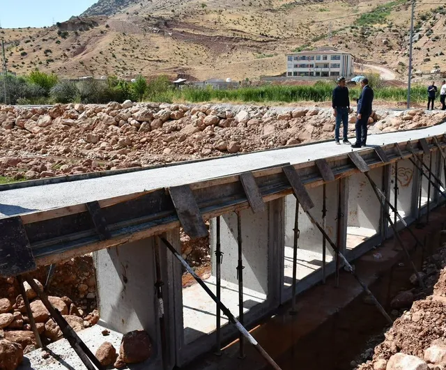 Şırnak'ta Kasrik'te can ve mal güvenliği için dere ıslahı hız kazandı