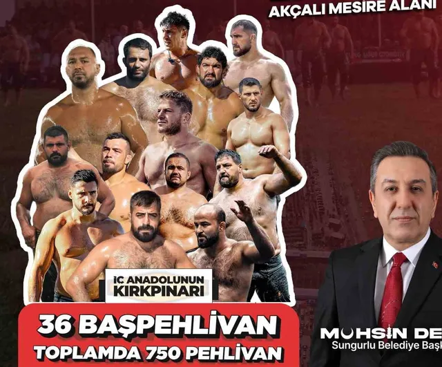 Sungurlu'da 36 başpehlivan ve yaklaşık 750 pehlivan er meydanına çıkacak