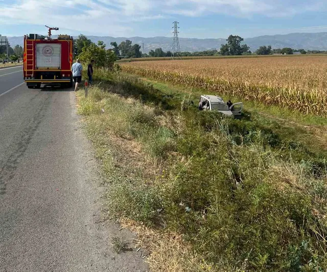 Tarlaya uçup boş bulunan araçta soru işaretleri: inceleme başlatıldı