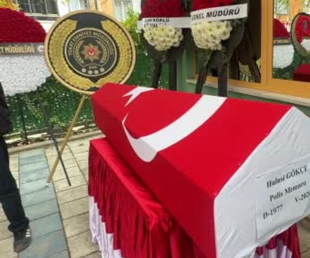 Amasya trafik şube polis memuru Hulusi Gökçe için Erbaa'da veda töreni