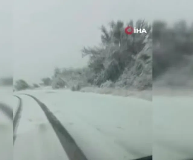 Ankara'nın Beypazarı yaylalarında ilk kar örtüsü