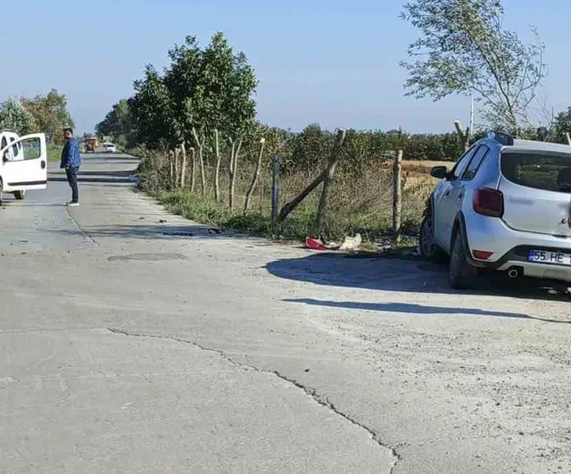Bafra'da organize sanayi yolu'nda çarpışma: 3 kişi yaralandı