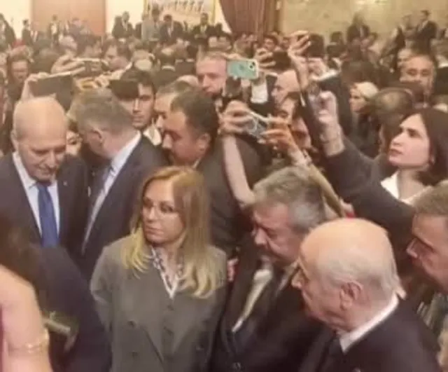 Bahçeli ve Kurtulmuş TBMM yeni yasama yılı resepsiyonunda buluştu