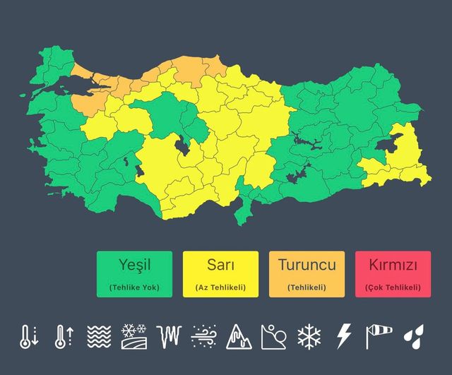 Bakan Kurum uyardı: yarın 10 ilde kuvvetli yağış için turuncu kod