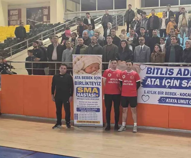 Bitlis adliyesi ata bebeğin tedavisi için sporla dayanışma gösterdi