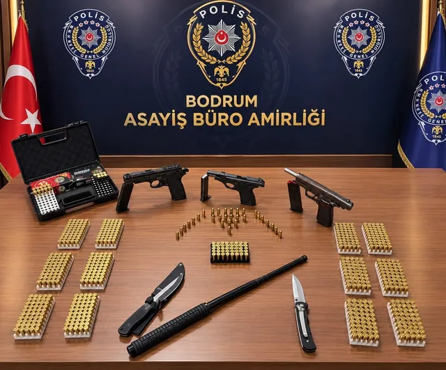 Bodrum'da rastgele ateş alarmı: 2 gözaltı, ruhsatsız silahlar ele geçirildi