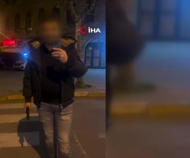 buluşma çağrısında silah çekip tehdit eden anlar beyaz ışığa yansıdı