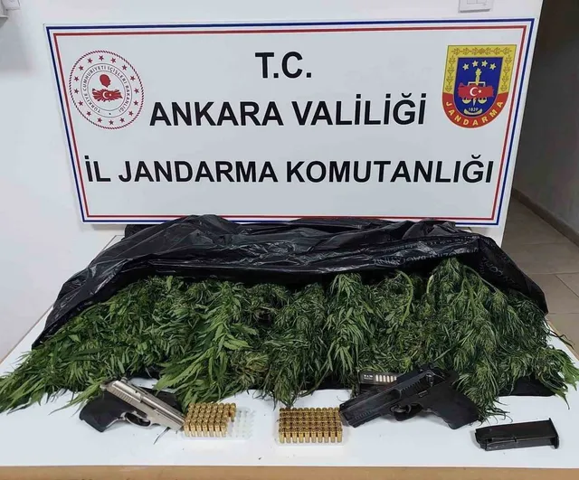 Elmadağ'da 2 kilo 600 gram skunk yakalandı, bir şüpheli gözaltında