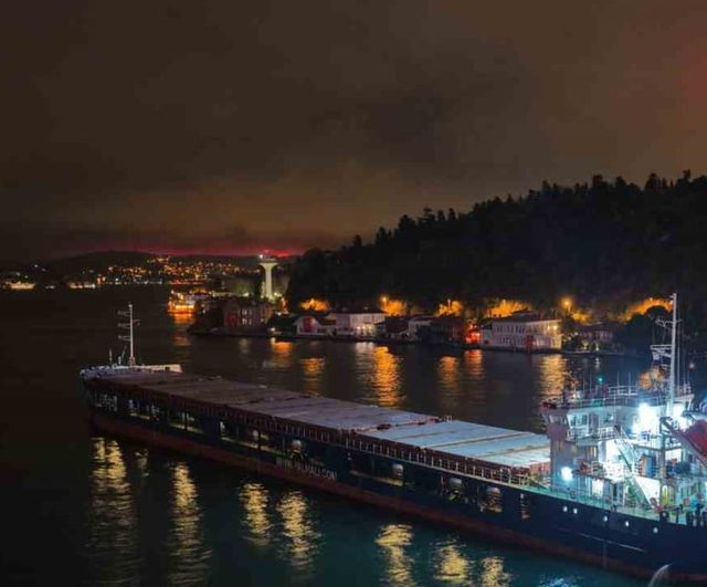 Kanlıca açıklarında demirleyen kargo gemisinin arızası giderildi