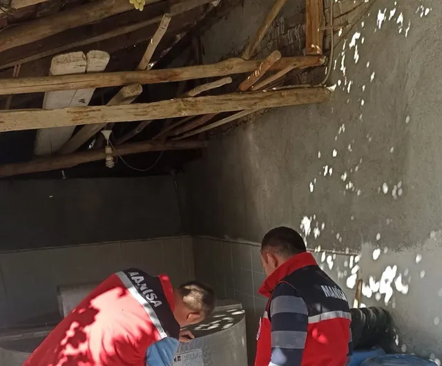 Manisa'da tarladan süt tankına denetim mesaisi