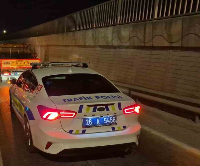 Marullar yola saçıldı: marul yüklü kamyonet Alpu alt geçidi'nde yan yattı