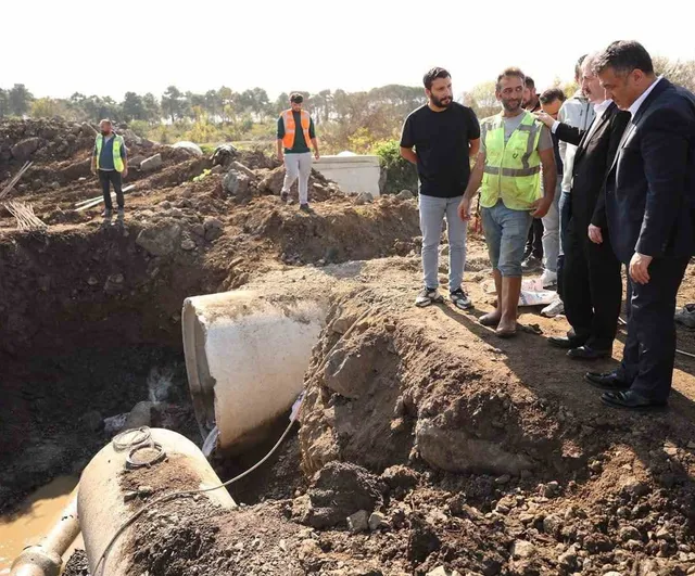 Samsun teknoloji OSB'de yol ve altyapı çalışmaları yerinde değerlendirildi