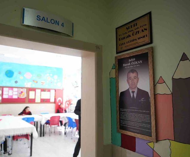 Sınıfında şehit Burak Özkan'ın adı yaşayacak