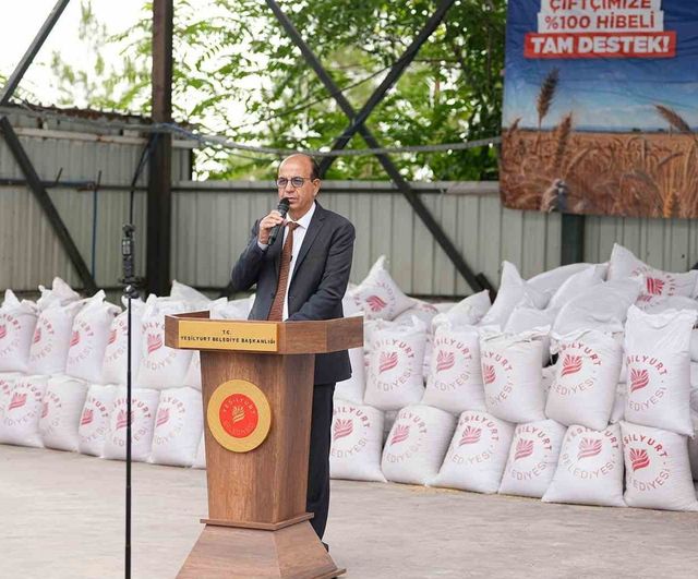 Yeşilyurt'un tarımı güçlendirme hamlesi: üreticilere yüzde 100 hibe 60 ton arpa