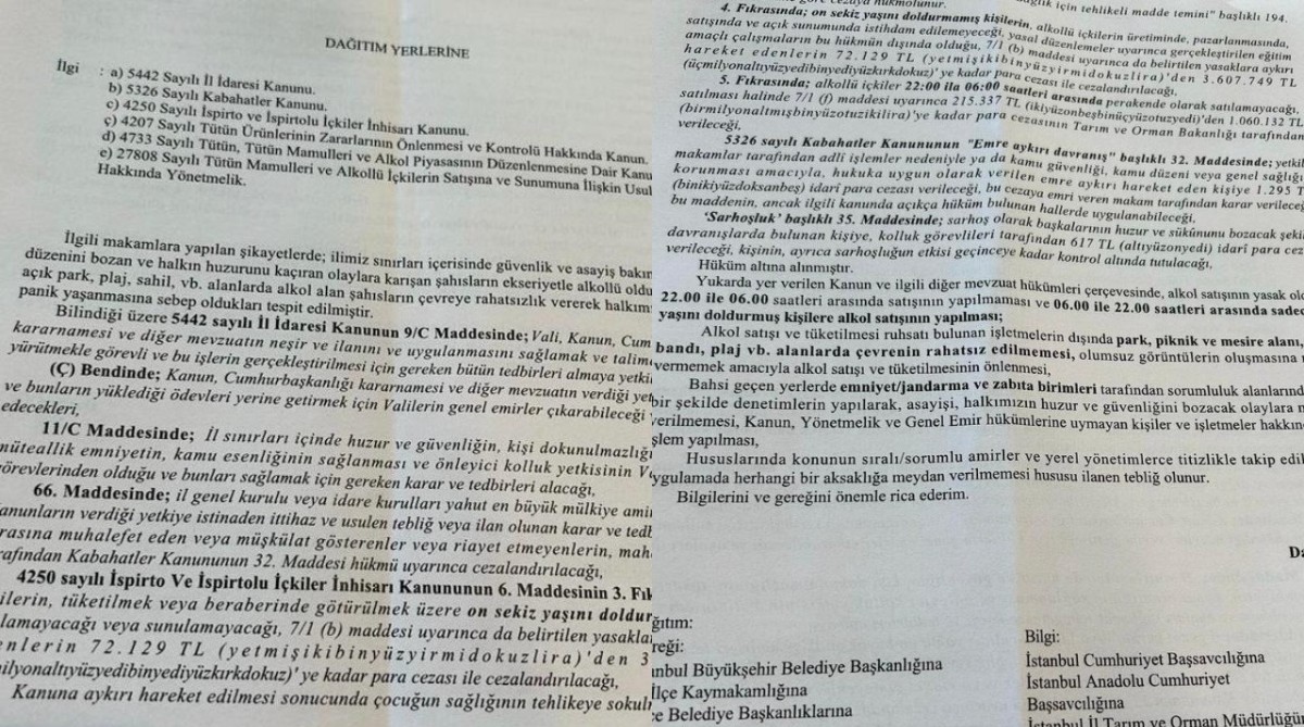 Valilik kararı gereği İstanbul’da halka açık alanlarda alkol yasaklandı