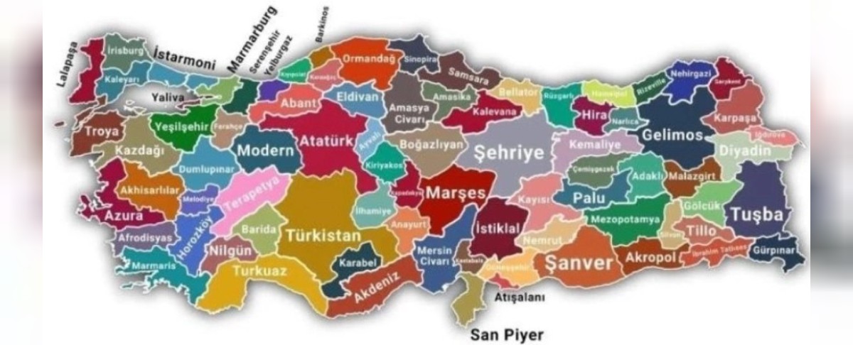 türkiyede şehir isimleri yapay zeka tarafından değiştirildi