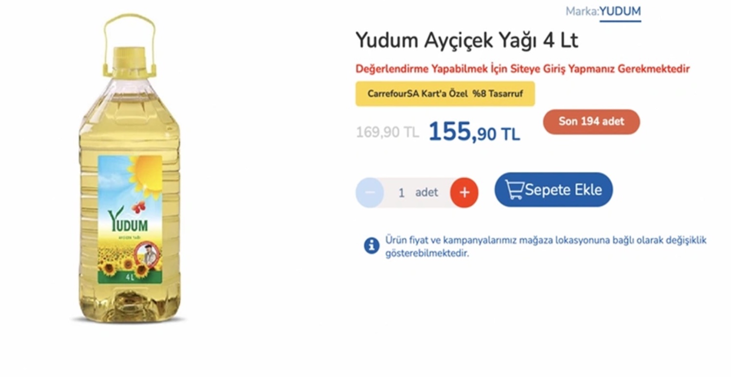 ayçiçek yağı