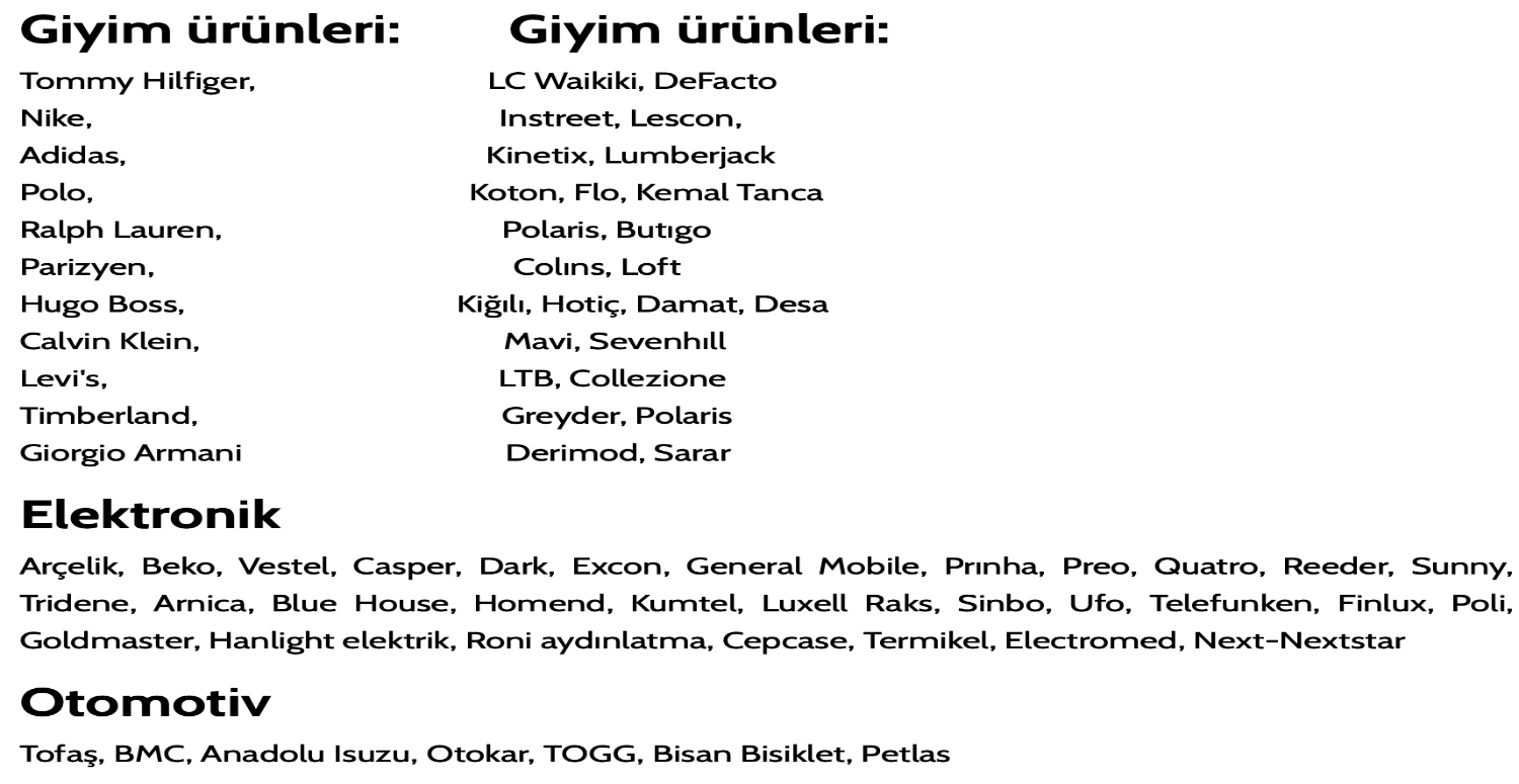 Türk malı yerli ürünler