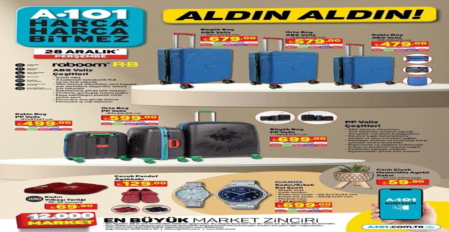 A101 28 Aralık 2023 - 3 Ocak 2024 güncel aktüel ürünler katalogu