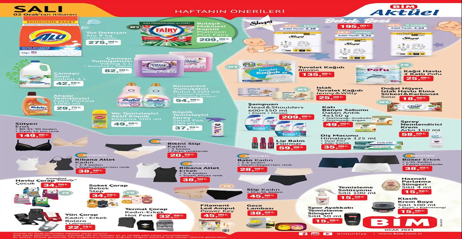 BİM 2 - 8 OCAK AKTÜEL ÜRÜNLER KATALOGU