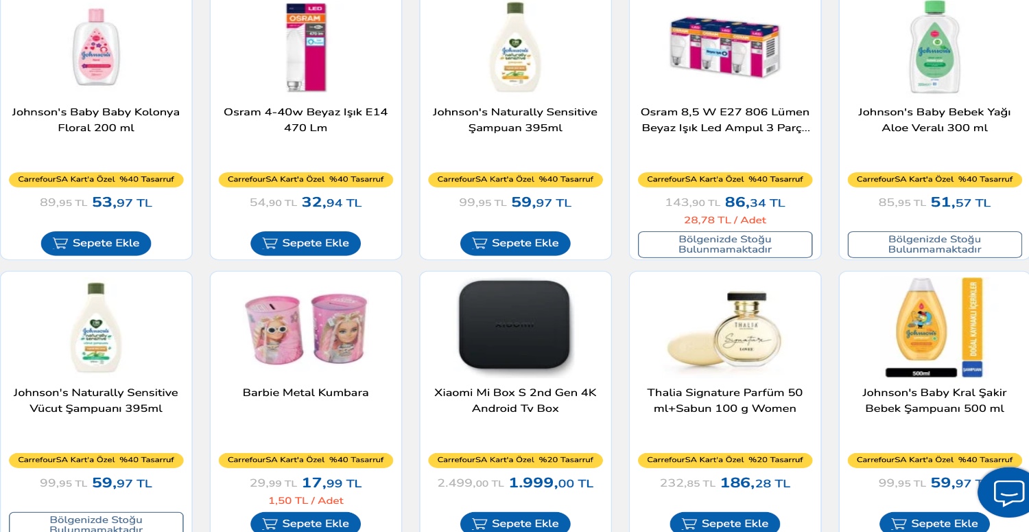 CARREFOURSA 12.12 KAMPANYASIYLA İNDİRİMLİ ÜRÜNLER
