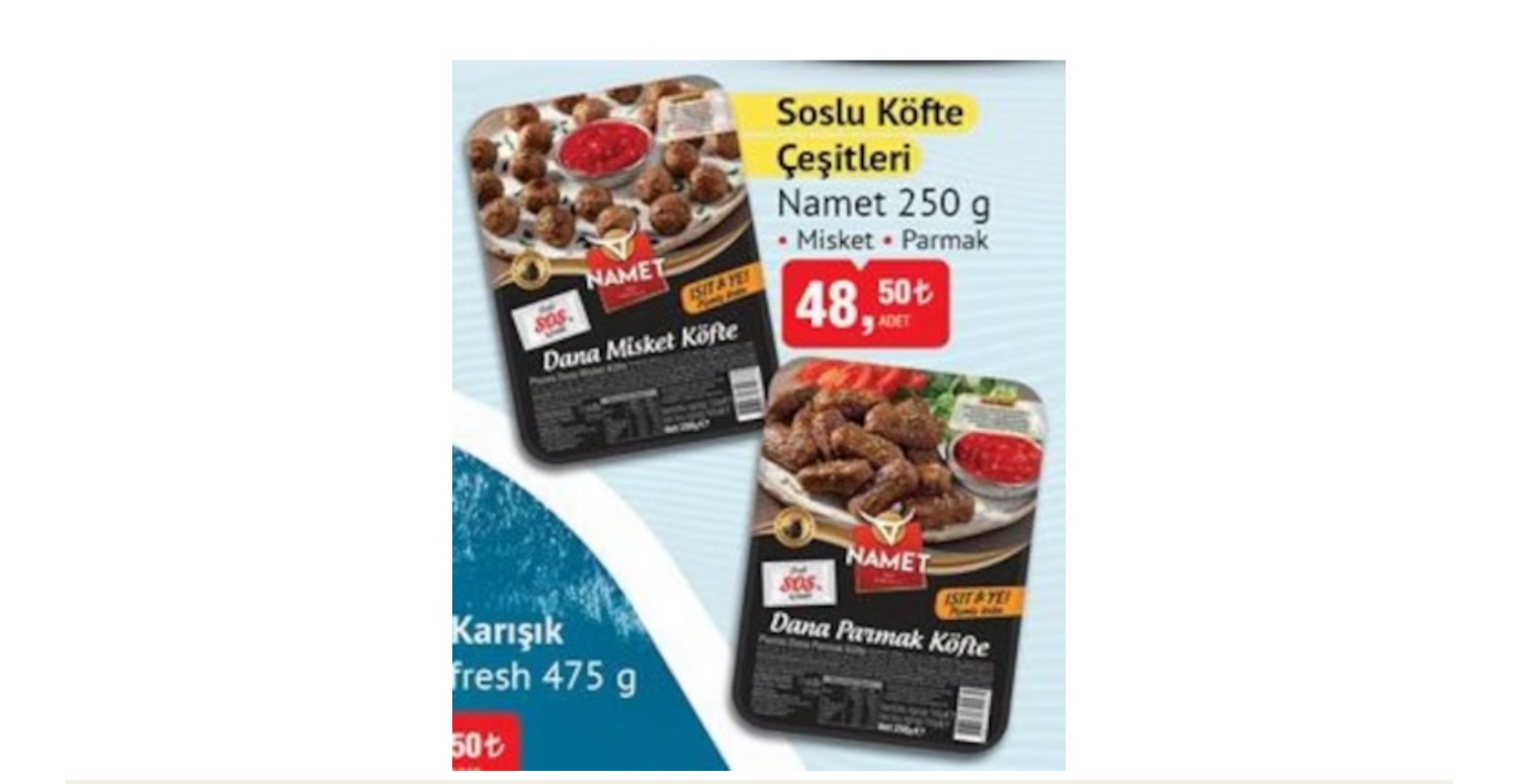 İKI FARKLI KÖFTE ÇEŞİDİ 48,50 TL’YE DÜŞÜYOR