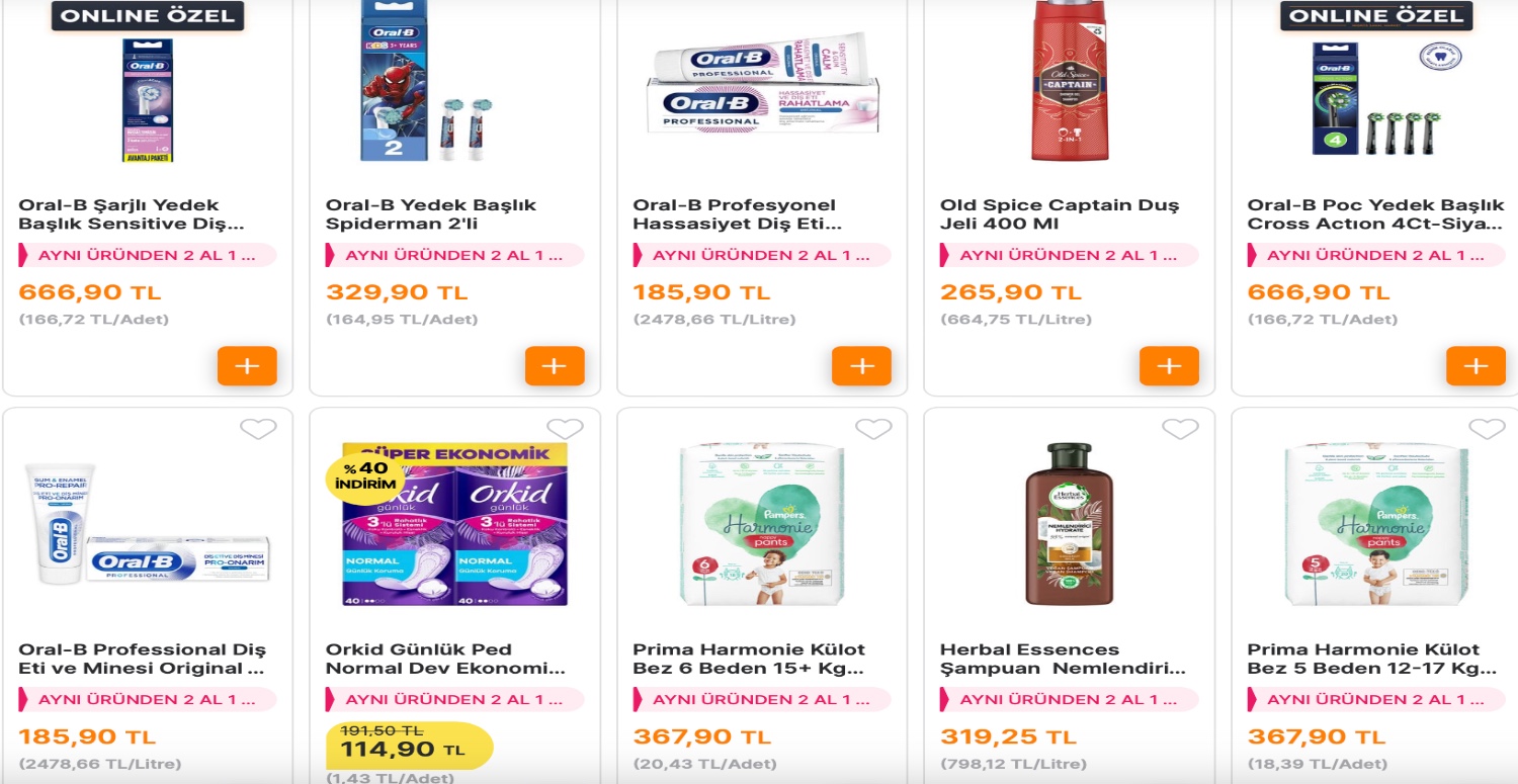 MİGROS MARKETLER İKİ AL BİR ÖDE KAMPANYASINDAKİ BAZI İNDİRİMLİ ÜRÜNLER