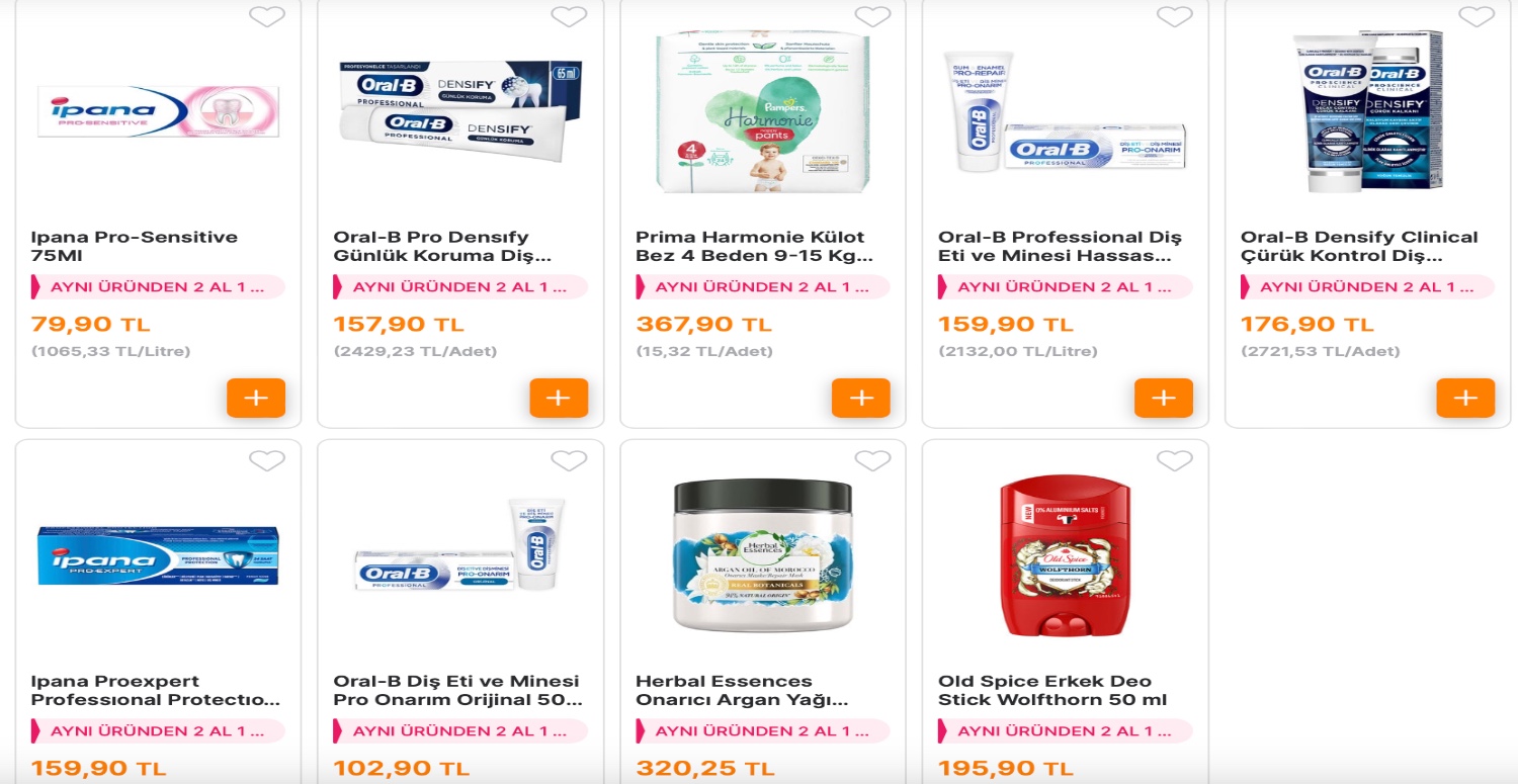 MİGROS MARKETLER İKİ AL BİR ÖDE KAMPANYASINDAKİ BAZI İNDİRİMLİ ÜRÜNLER