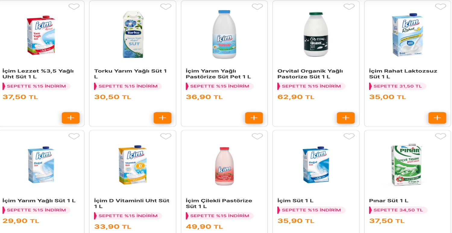 MİGROS SÜT İNDİRİMİ