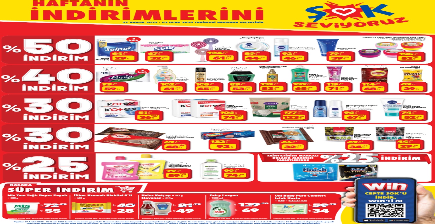 ŞOK MARKET 27 ARALIK 2 OCAK AKTÜEL ÜRÜNLER