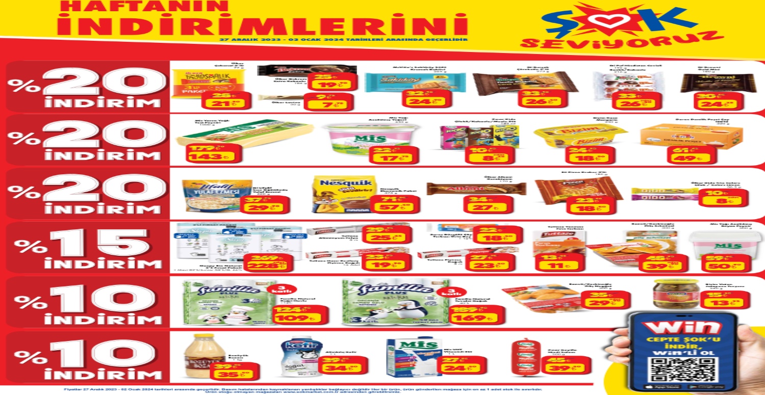 ŞOK MARKET 27 ARALIK 2 OCAK AKTÜEL ÜRÜNLER