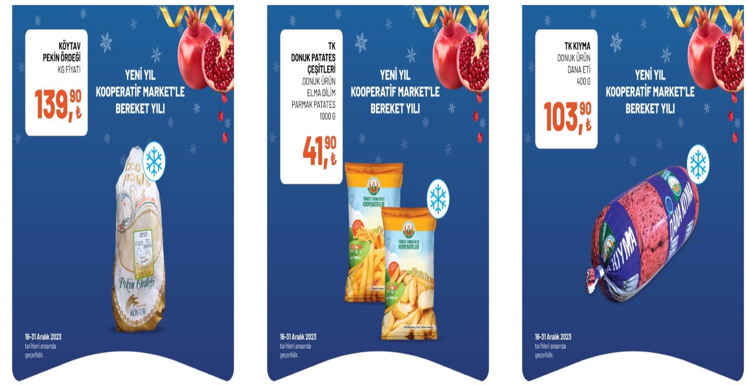 TARIM KREDİ KOOPERATİF MARKETLERDEN ALIŞVERİŞ YAPACAKSINIZ YILBAŞI YEMEĞİNİZİ DÜŞÜNMEYİ BIRAKIN