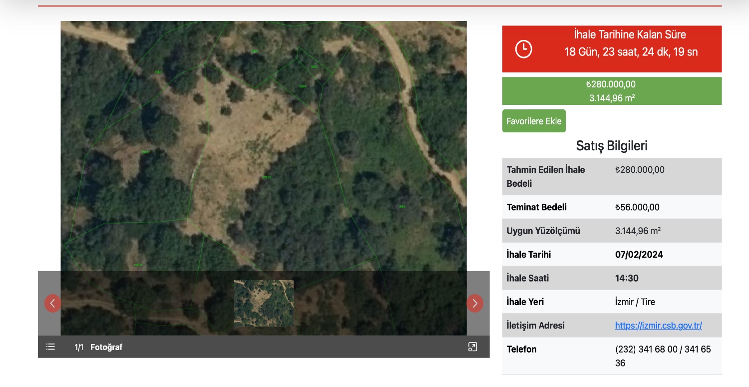 280.000 TL’YE 3144,96 METRE KARELİK ARAZİ SİZİN OLACAK