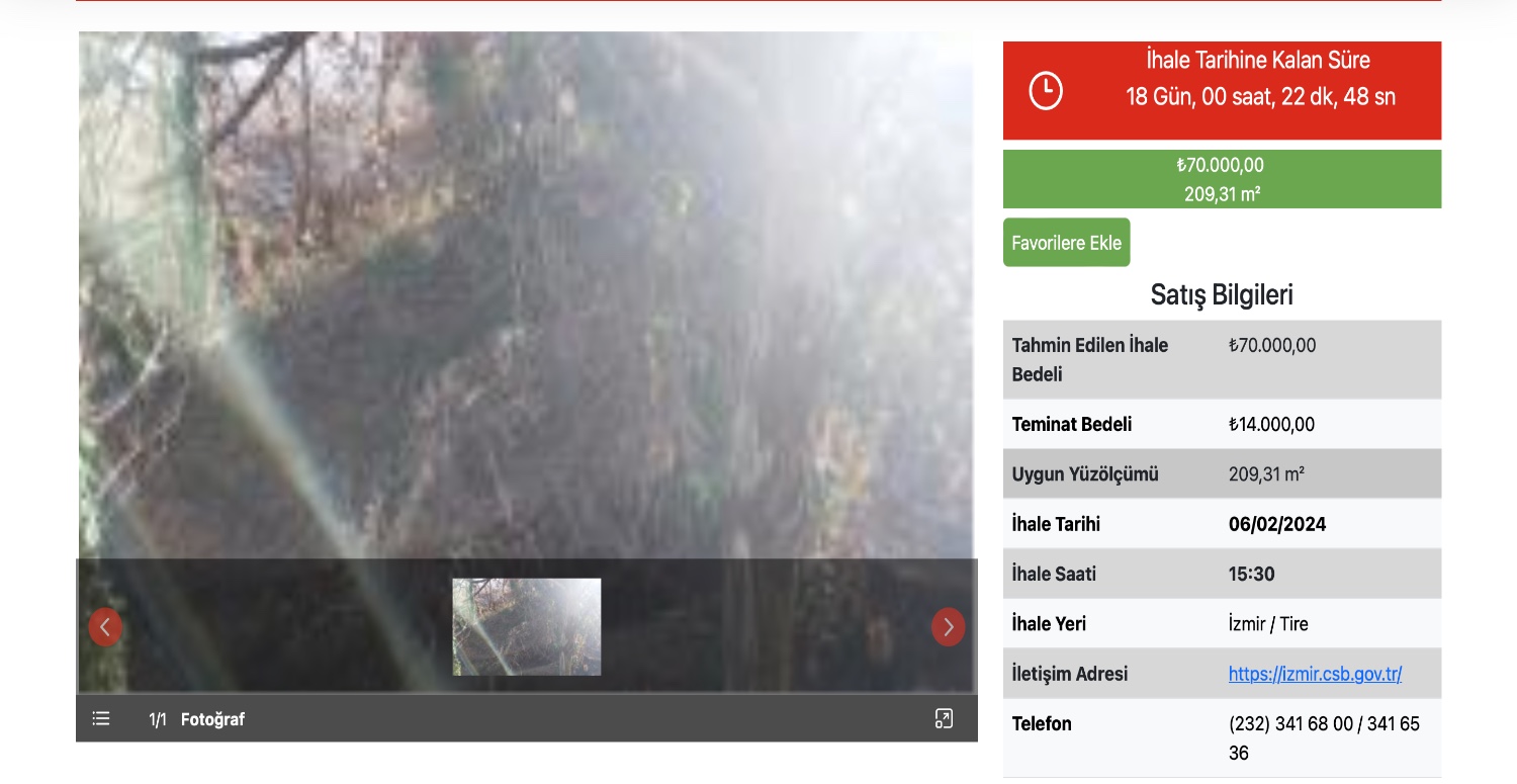 70.000 TL’YE ARAZİ SATILACAK