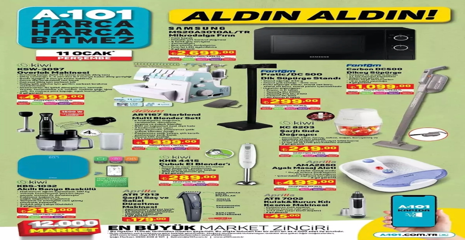A101 11 17 Ocak aktüel katalogu