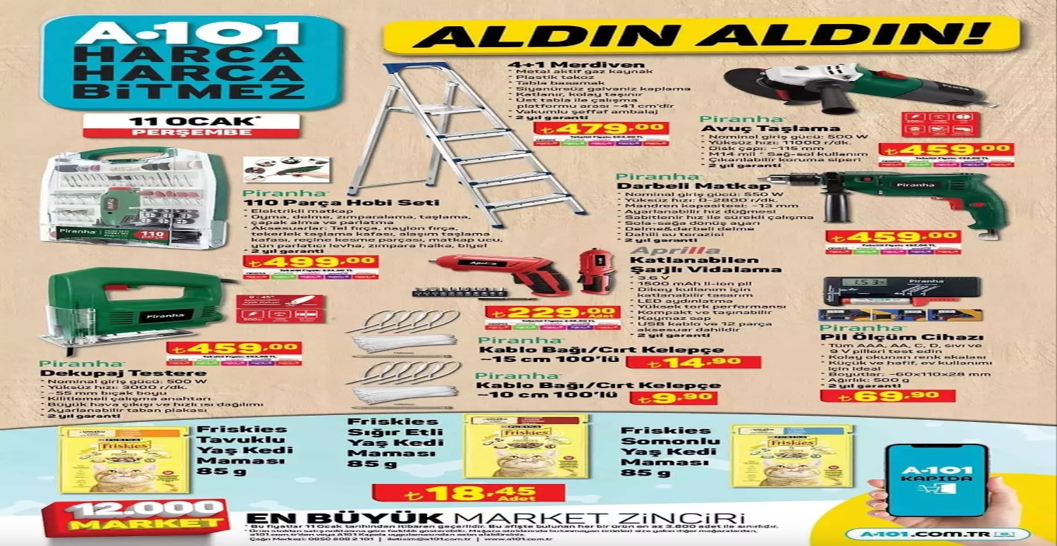 A101 11 17 Ocak aktüel katalogu